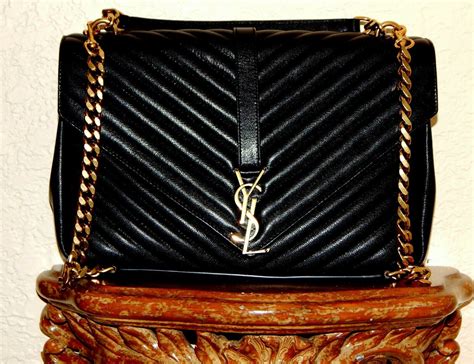 ysl black bag with gold|YSL black bag gold hardware.